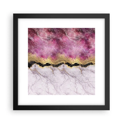 Póster en marco negro - En la frontera - 30x30 cm