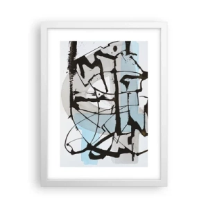 Póster en marco blanco - Azul a pesar de todo - 30x40 cm