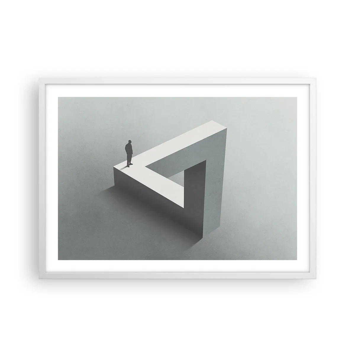 Póster en marco blanco - Y, sin embargo, es posible - 70x50 cm