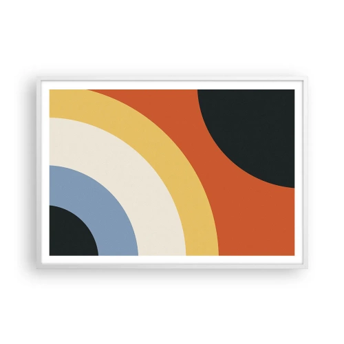 Póster en marco blanco - Círculo sobre círculo - 100x70 cm