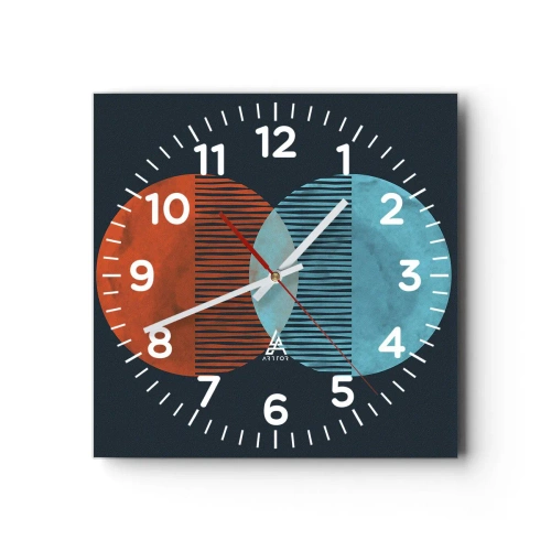 Reloj de pared - Reloj de vidrio - Fantasía astronómica - 30x30 cm