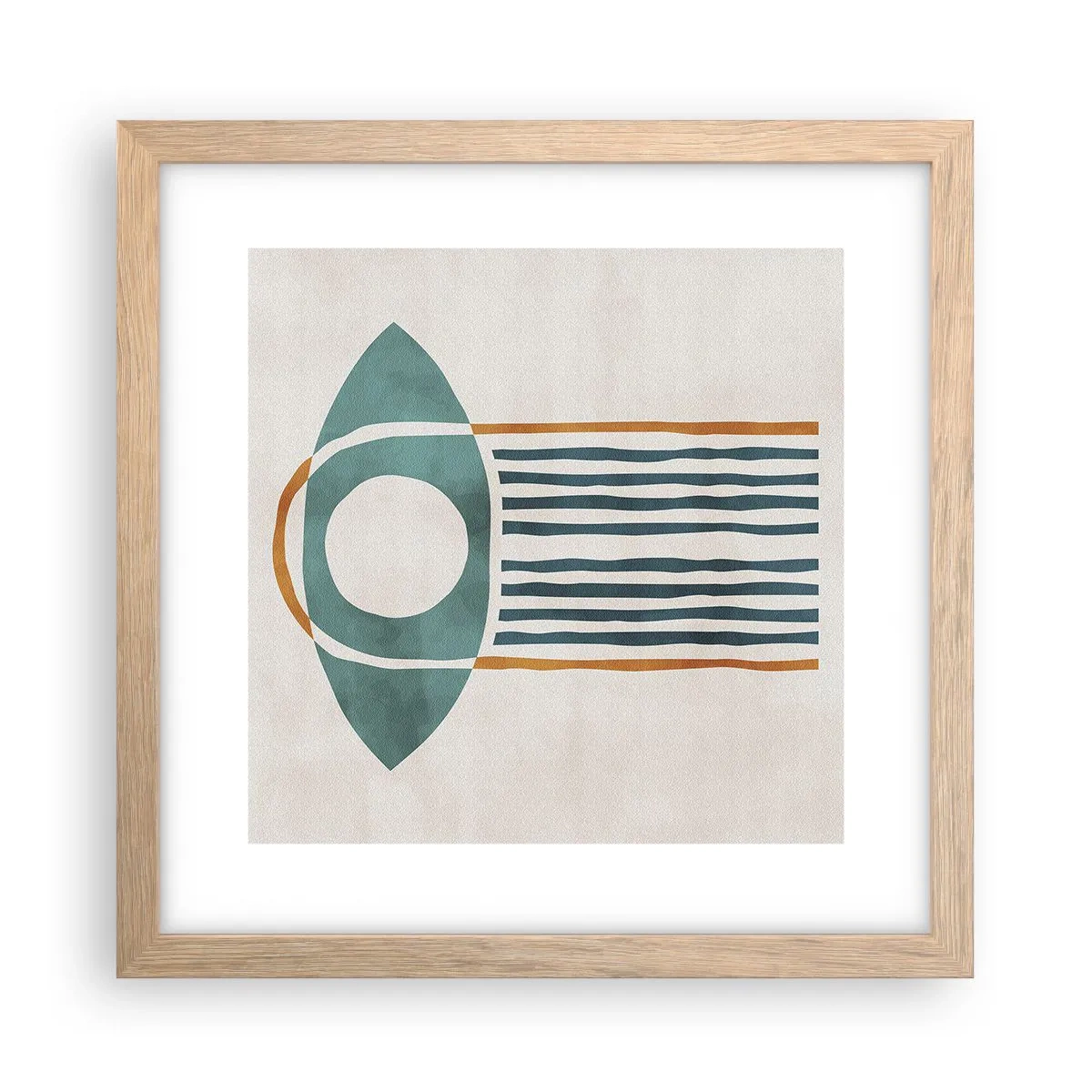 Póster en marco roble claro - Signos y rituales - 30x30 cm