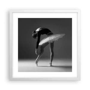Póster en marco blanco - Bella bailarina - 40x40 cm