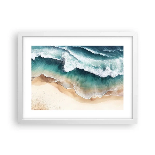 Póster en marco blanco - Un encuentro eterno - 40x30 cm