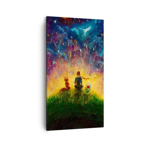 Cuadro sobre lienzo - Impresión de Imagen - Amor y amistad - lo único entero - 45x80 cm