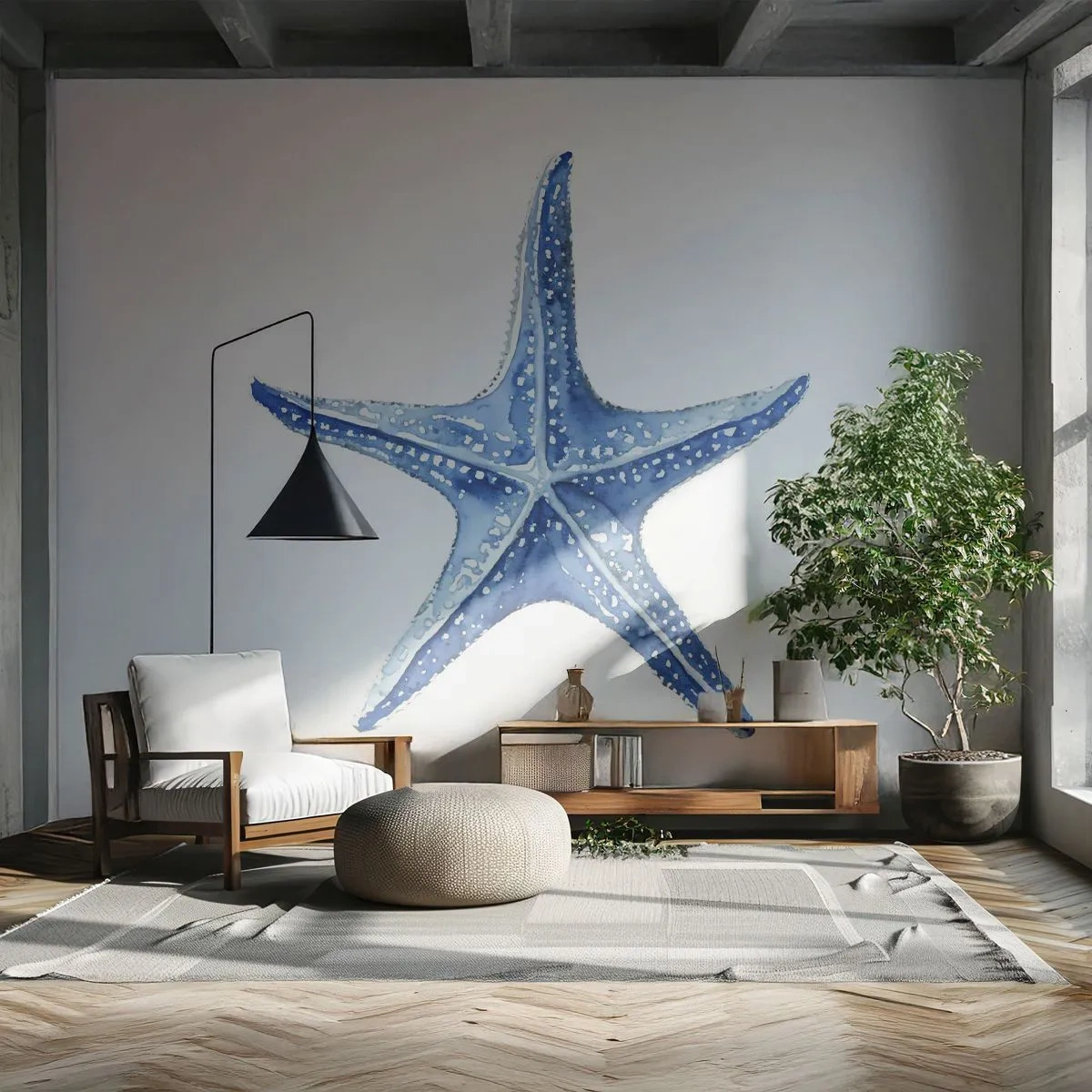 Fotomural Premium Canvas - Estrella de mar - Estrella de mar, Playa, Arrecife de coral - 350x256 cm