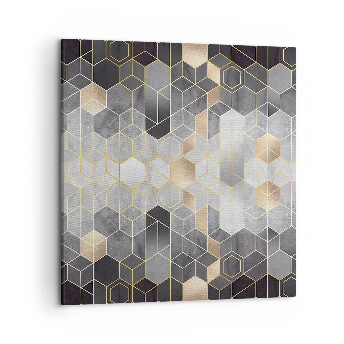 Cuadro sobre lienzo - Impresión de Imagen - Composición de diamantes - 50x50 cm