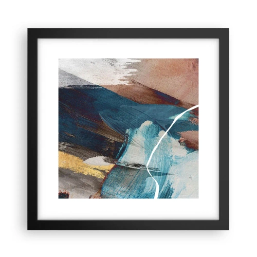 Póster en marco negro - Con estilo y energía - 30x30 cm