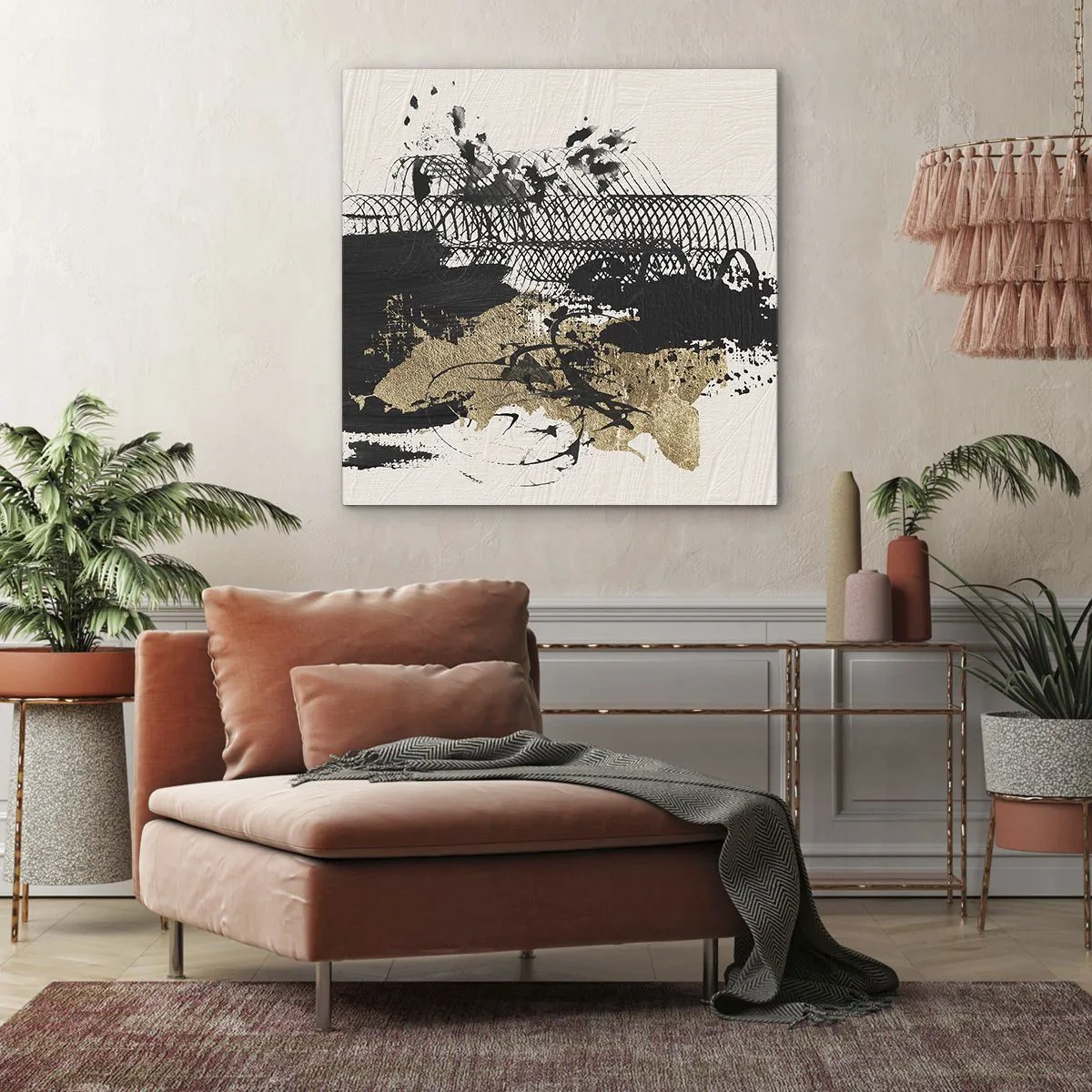 Cuadro sobre lienzo - Impresión de Imagen - Composición con pasión - 40x40 cm