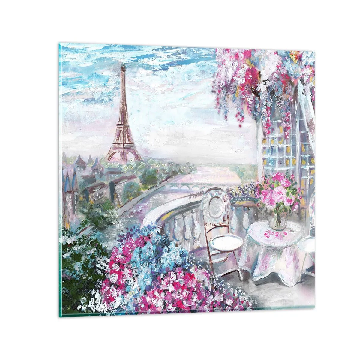 Cuadro sobre vidrio - Impresiones sobre Vidrio - Mayo mágico en París - 50x50 cm