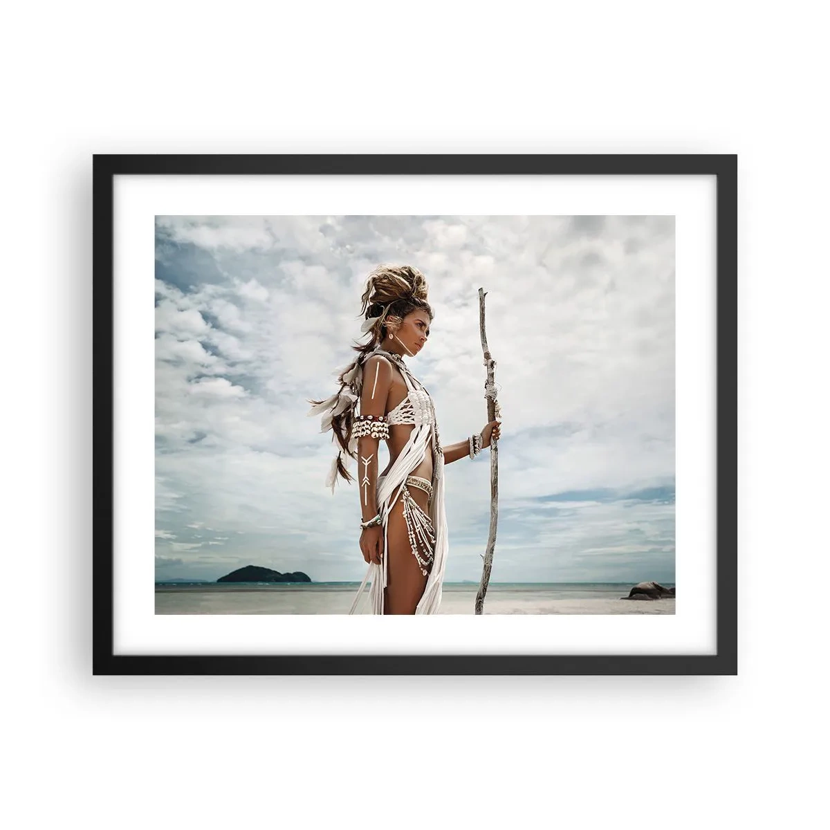Póster en marco negro - Reina de los trópicos - 50x40 cm