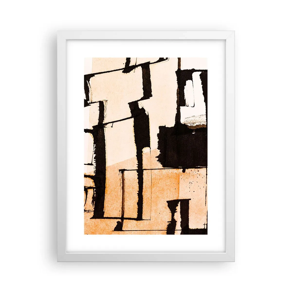 Póster en marco blanco - Aun así hay orden - 30x40 cm