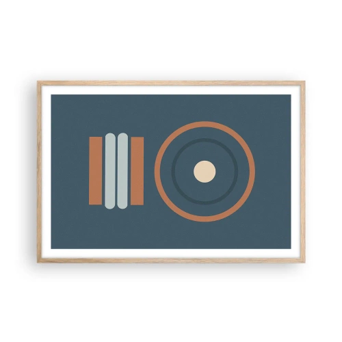 Póster en marco roble claro - La esencia de las cosas - 91x61 cm