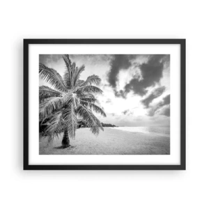 Póster en marco negro - Anhelo de soledad.... - 50x40 cm