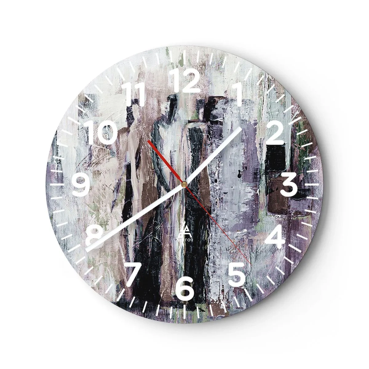 Reloj de pared - Reloj de vidrio - El trío misterioso - 30x30 cm