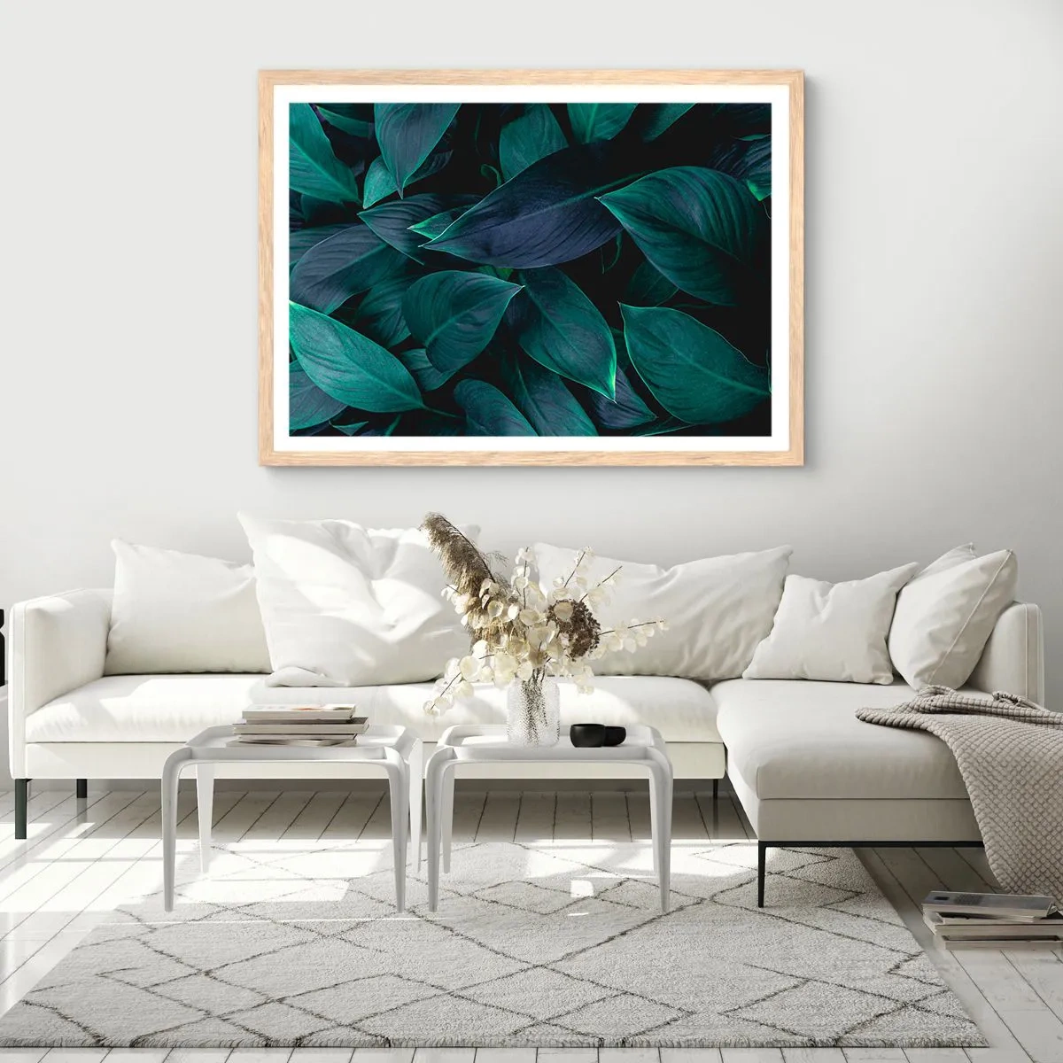 Póster en marco roble claro - El propio verde - 70x50 cm