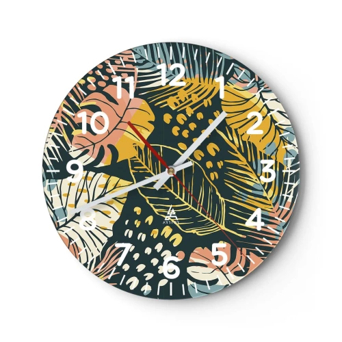 Reloj de pared - Reloj de vidrio - Una frondosa fantasía - 30x30 cm