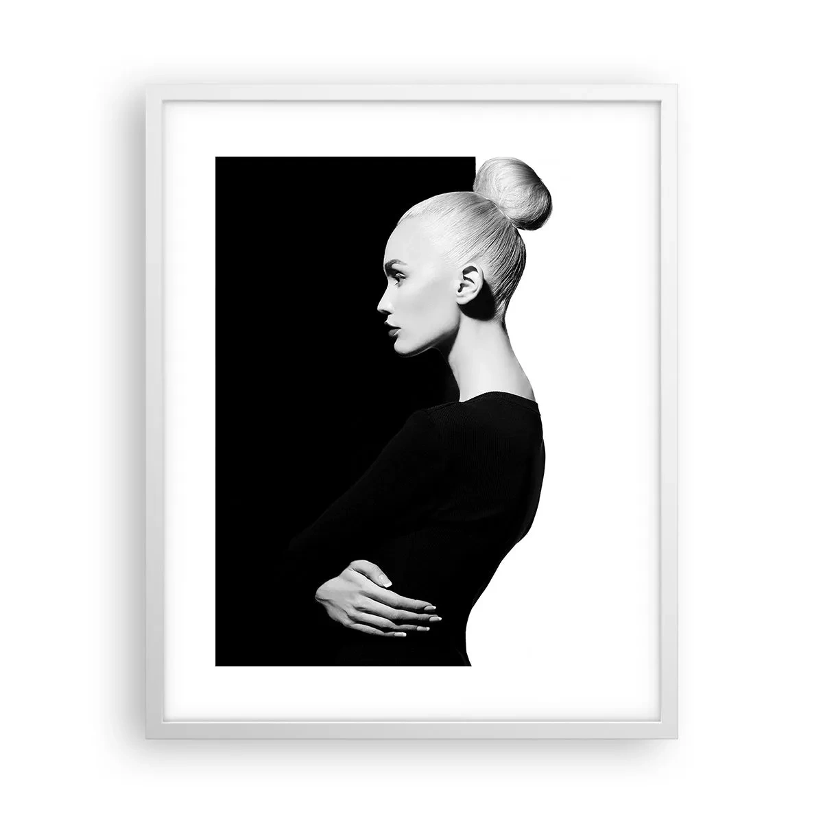 Póster en marco blanco - Simplemente femenina - 40x50 cm