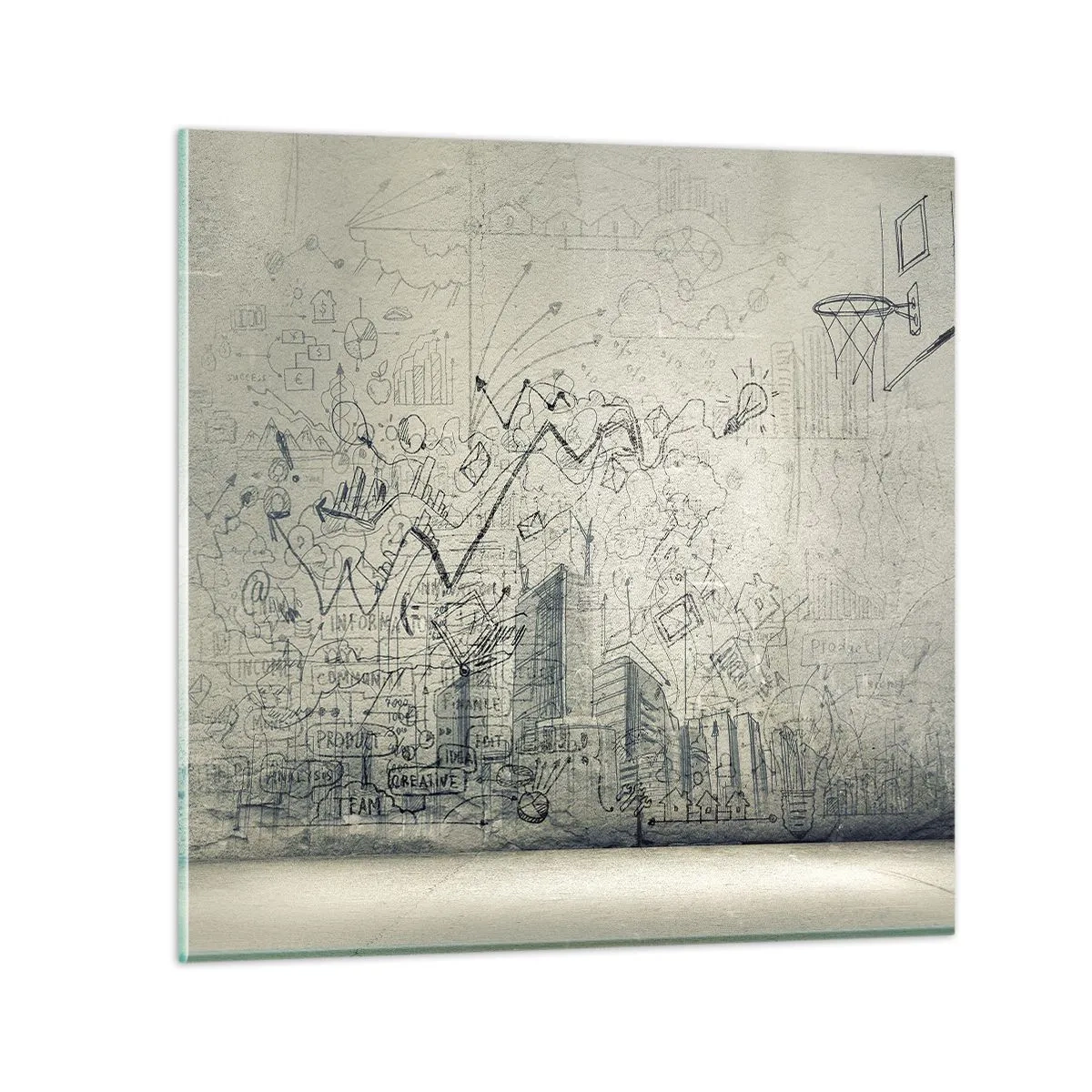 Cuadro sobre vidrio - Impresiones sobre Vidrio - Mi gloriosa vida en la ciudad - 70x70 cm