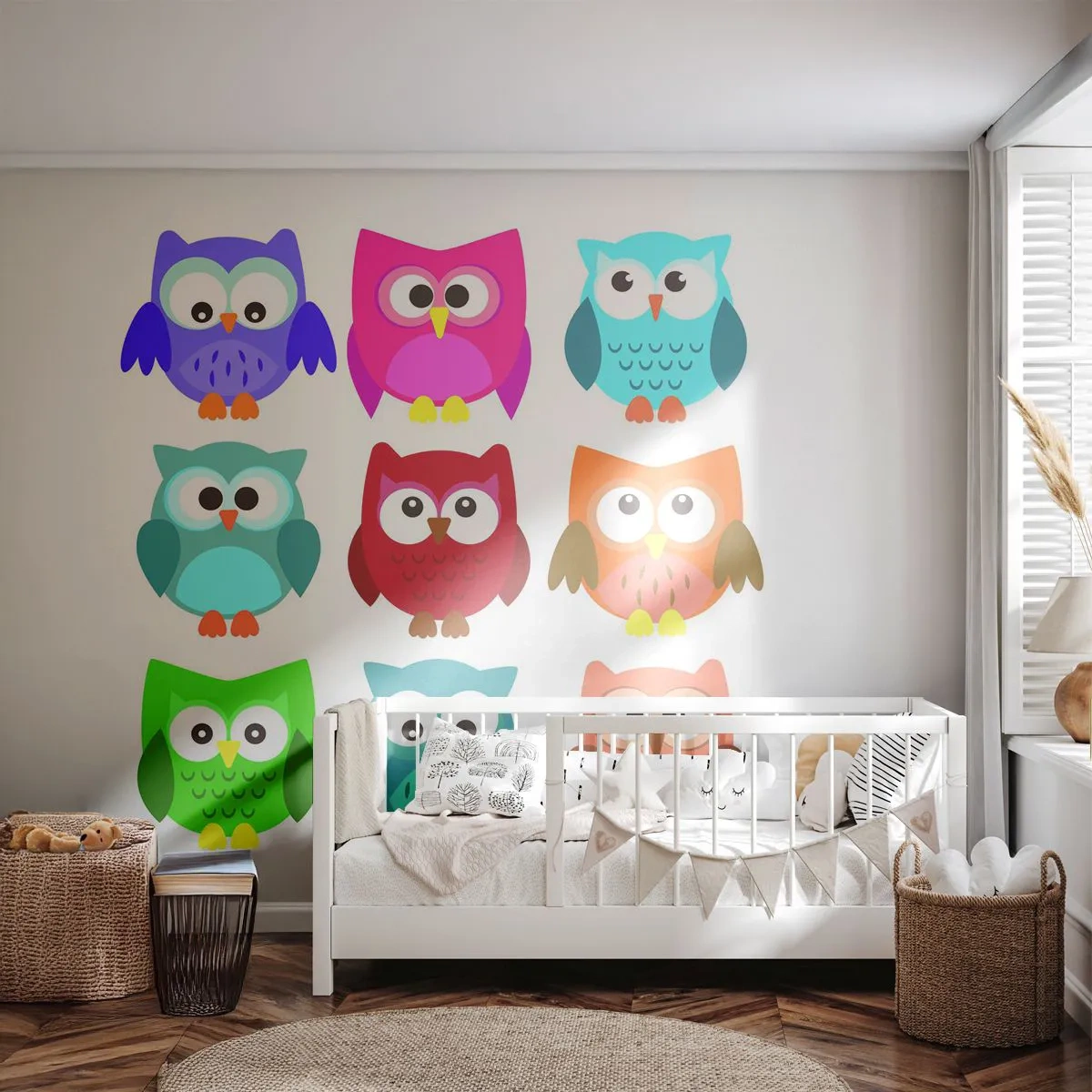 Fotomural Standard Eco - Es divertido ser diferente - Para niños, Búho, Gráficos - 200x140 cm