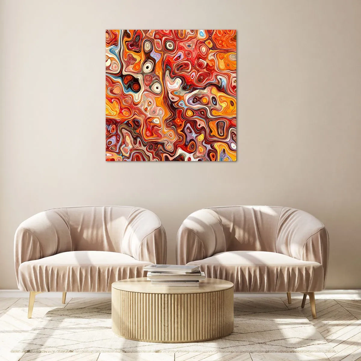 Cuadro sobre vidrio - Impresiones sobre Vidrio - Si las nueces se derritieran en la miel - 30x30 cm