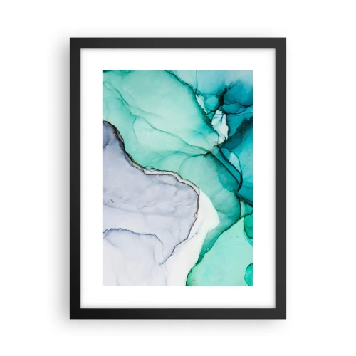 Póster en marco negro - Estudio en turquesa - 30x40 cm