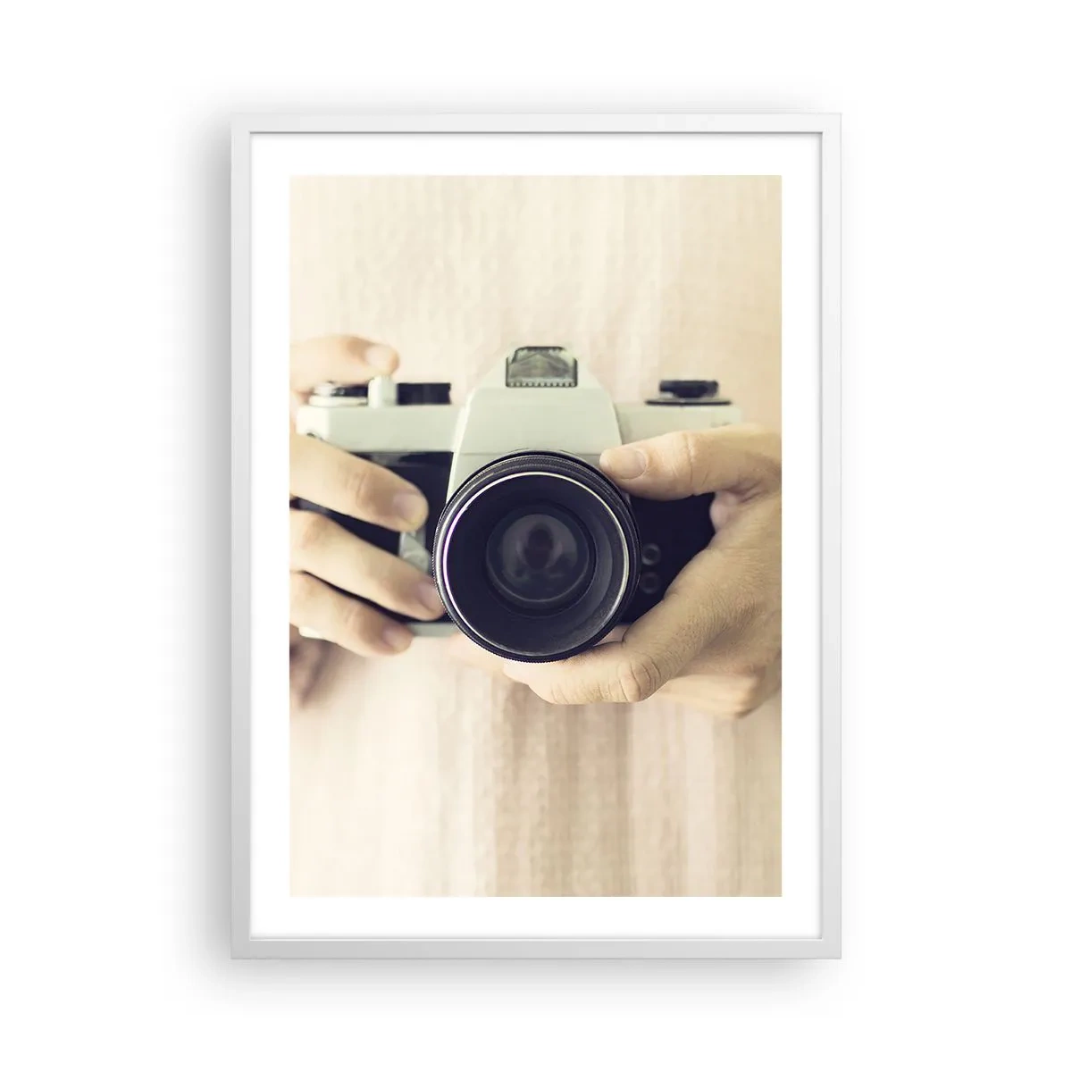 Póster en marco blanco - Una visión diferente - 50x70 cm