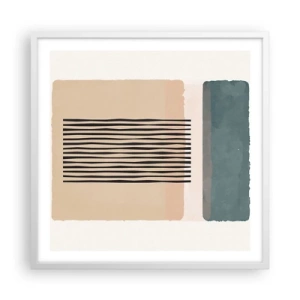 Póster en marco blanco - Todo en orden - 60x60 cm