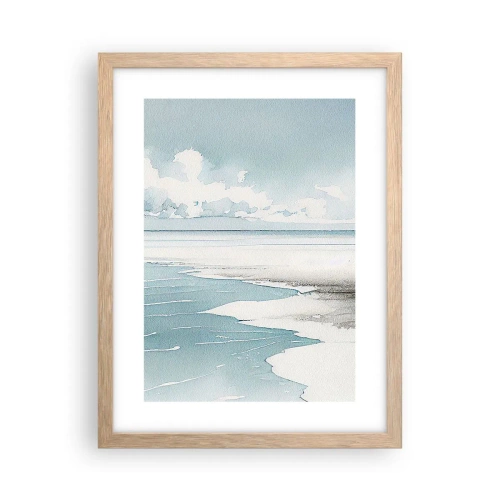 Póster en marco roble claro - Suave marea otoñal - 30x40 cm