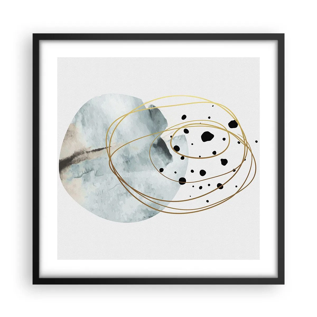 Póster en marco negro - El concepto del espacio - 50x50 cm