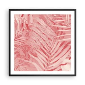 Póster en marco negro - Concepto rosa - 60x60 cm