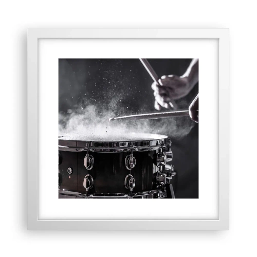 Póster en marco blanco - El pulso de la música - 30x30 cm