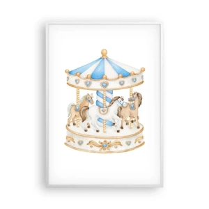 Póster en marco blanco - Dulce infancia - 70x100 cm