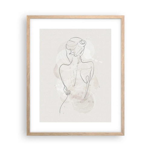 Póster en marco roble claro - Como un cuerpo sensible - 40x50 cm