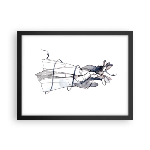 Póster en marco negro - Un estudio sobre el contacto - 40x30 cm