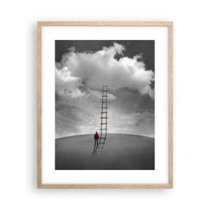 Póster en marco roble claro - Todo es posible - 40x50 cm