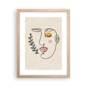 Póster en marco roble claro - Calma encontrada - 30x40 cm