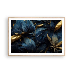 Póster en marco roble claro - Forradas de oro - 91x61 cm
