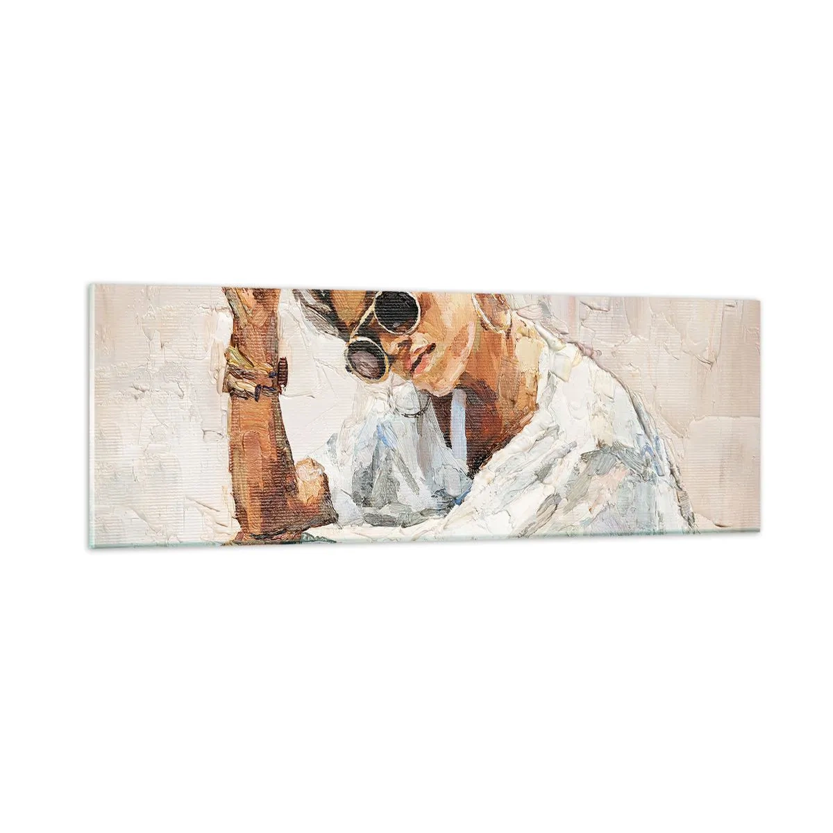 Cuadro sobre vidrio - Impresiones sobre Vidrio - Retrato a pleno sol - 90x30 cm