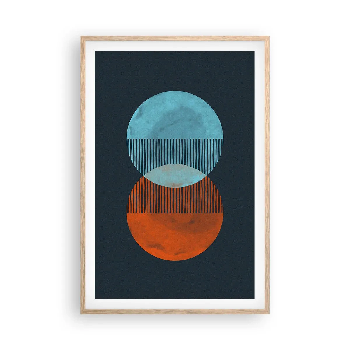 Póster en marco roble claro - Fantasía astronómica - 61x91 cm