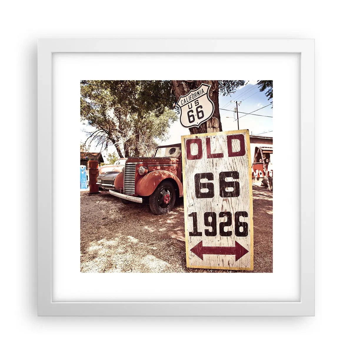 Póster en marco blanco - Una leyenda de la América profunda - 30x30 cm