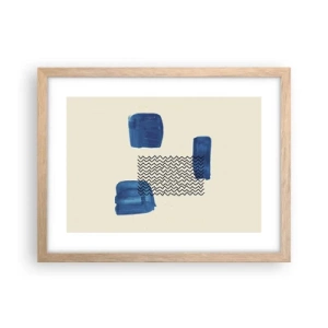 Póster en marco roble claro - Un cuarteto abstracto - 40x30 cm