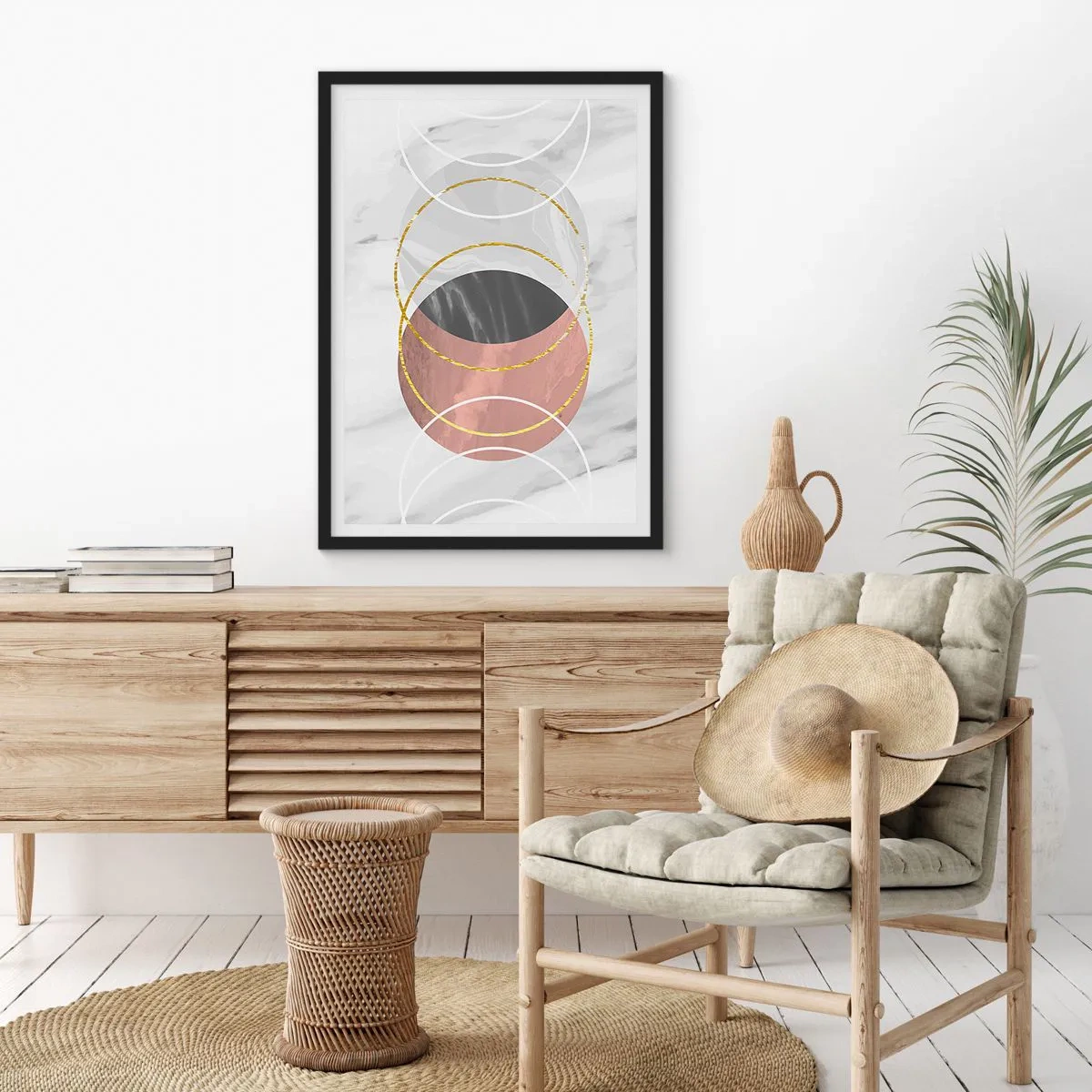 Póster en marco negro - Música de las esferas - 61x91 cm