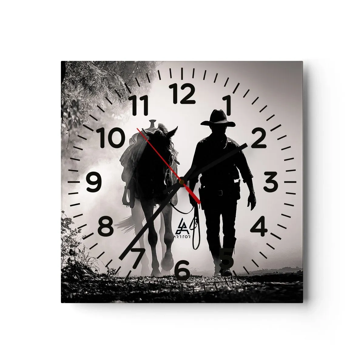 Reloj de pared - Reloj de vidrio - La mañana de Texas - 30x30 cm