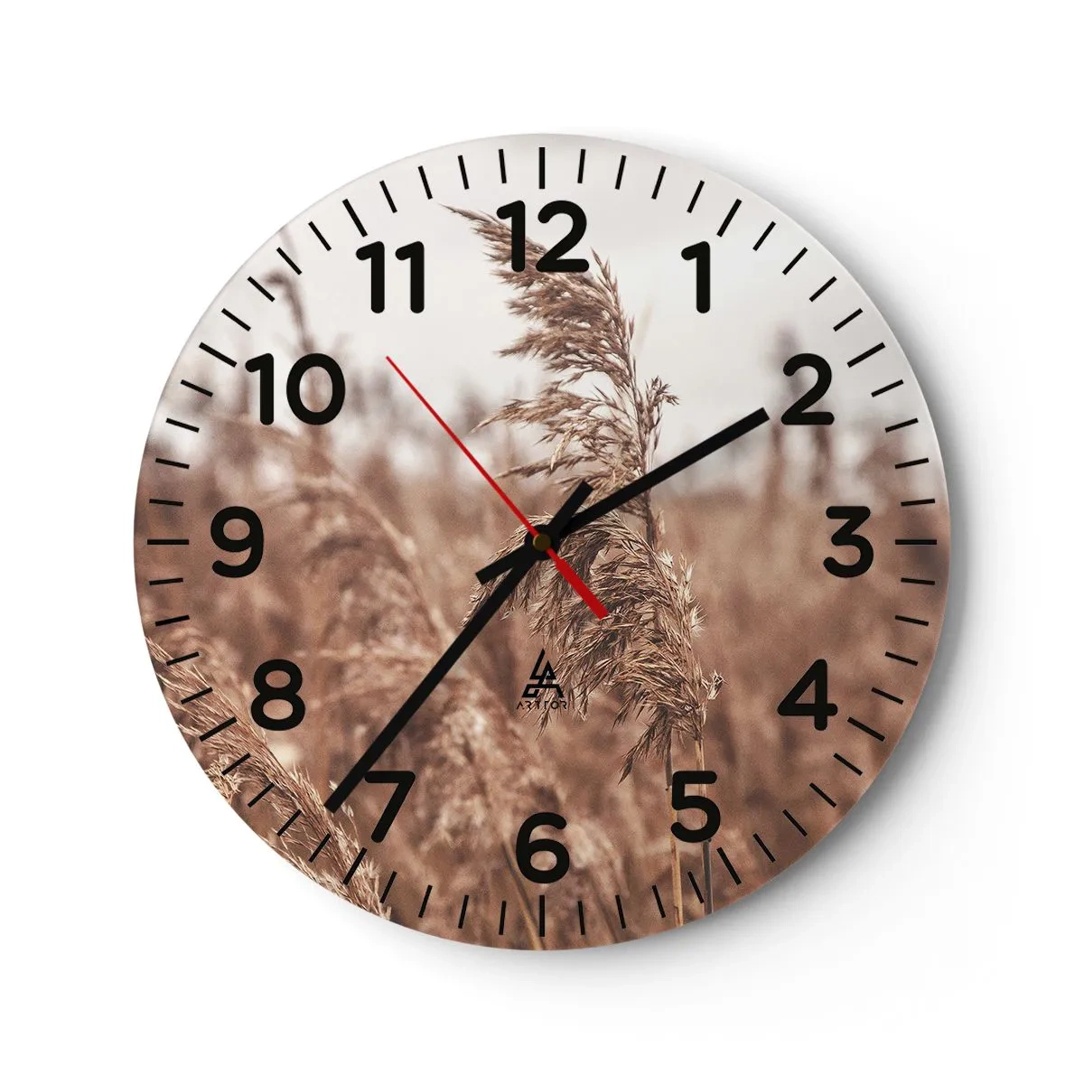 Reloj de pared - Reloj de vidrio - El otoño ya está en los campos - 40x40 cm