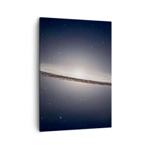Cuadro sobre lienzo - Impresión de Imagen - Una galaxia espiral con el espacio estrellado como telón de fondo. - 50x70cm - Érase una vez en una galaxia muy, muy lejana.... - Decoración de pared moderna para salón y dormitorio ARTTOR