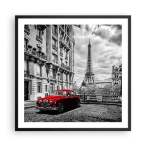 Póster en marco negro - Un depredador en la ciudad - 60x60 cm