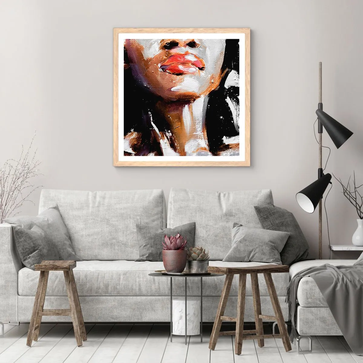 Póster en marco roble claro - Orgullo sin prejuicios - 30x30 cm