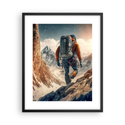 Póster en marco negro - Guerrero solitario - 40x50 cm