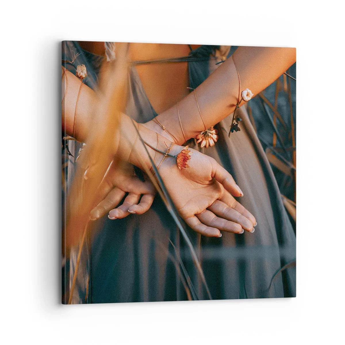 Cuadro sobre lienzo - Impresión de Imagen - Conectada con la naturaleza - 70x70 cm